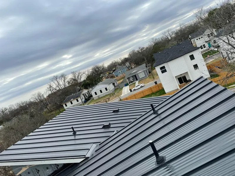 Standing seam metal roof panels with vents for Skylight Repair in Greenwood